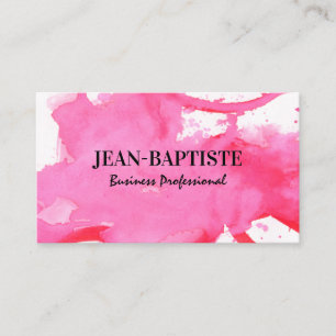 Red Watercolor Paint Business Card