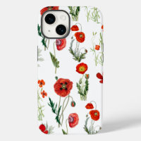 Red Watercolor Poppies Florals