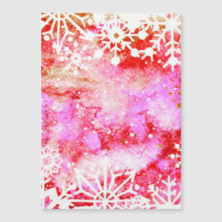 Red Watercolor Snowflake