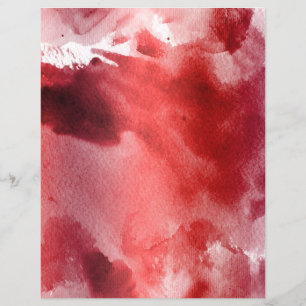 Red watercolor stains soft pastel scrapbook paper