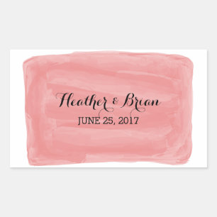 Red Watercolor Wedding Stickers
