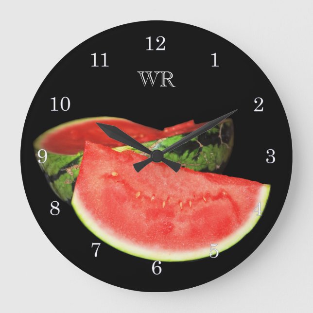 Red Watermelon Large Clock (Front)