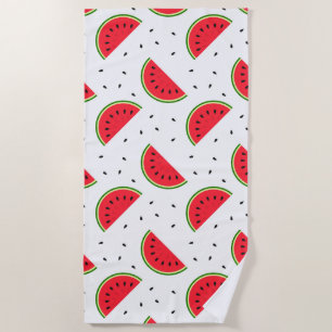 Red watermelons design beach towel