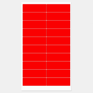 Red Waterproof Labels