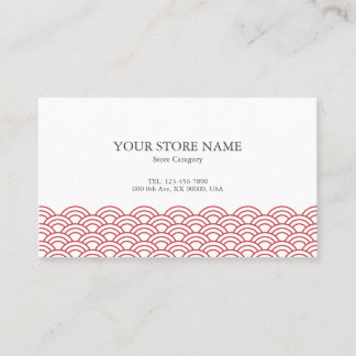 Red Waves "Seigaiha" WAGARA 名刺 Business Card