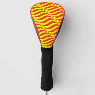 Red Waves Yellow Sky Golf Head Cover