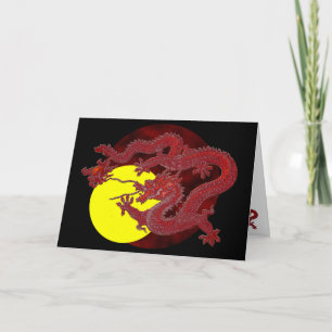 Red Wax Dragon Card