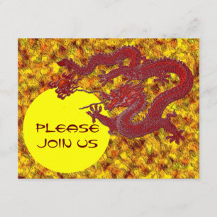 Red Wax Dragon Invitation