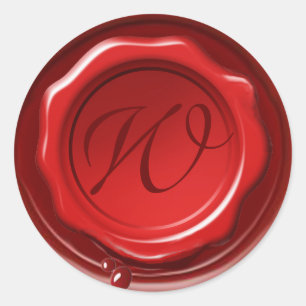 RED  WAX SEAL Monogram