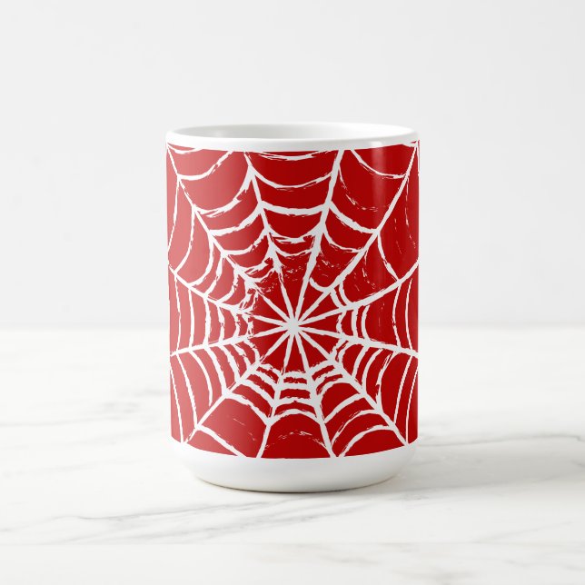 Red Web Coffee Mug (Center)