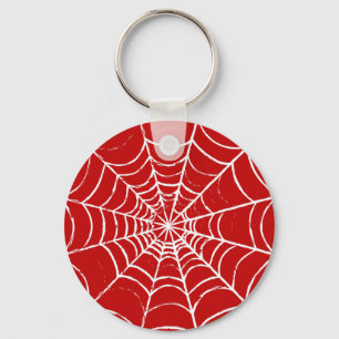 Red Web Keychain