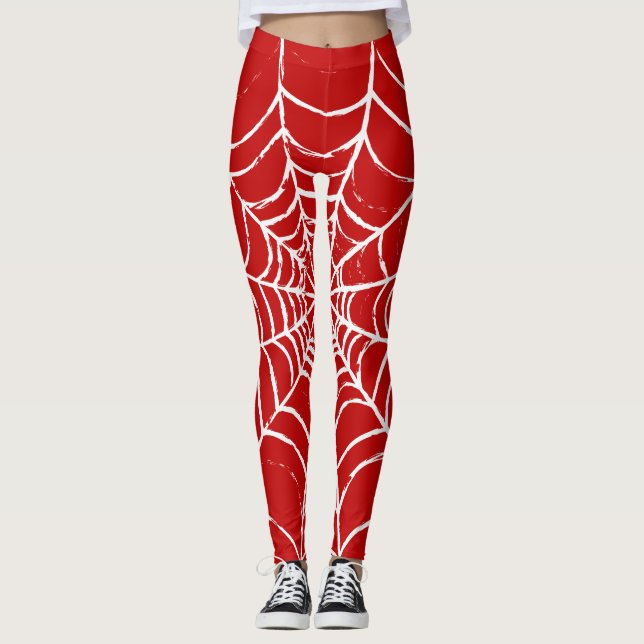 Red Web Leggings (Front)