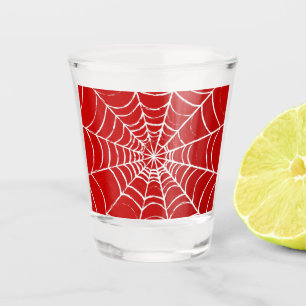 Red Web Shot Glass