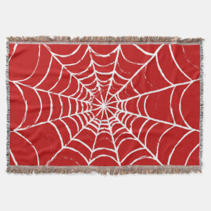 Red Web Throw Blanket