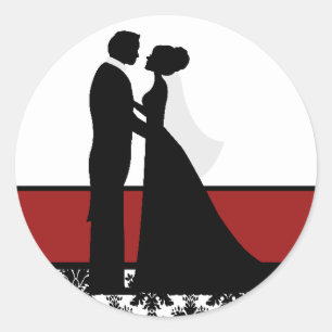 Red Wedding Couple Seals