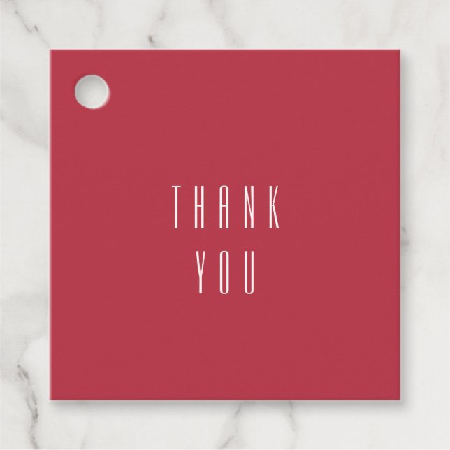 Red Wedding Favour Tags (Front)