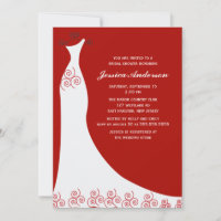 Red Wedding Gown Bridal Shower