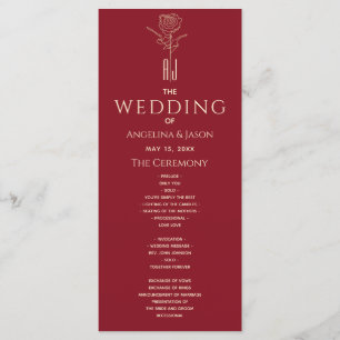 Red Wedding Program