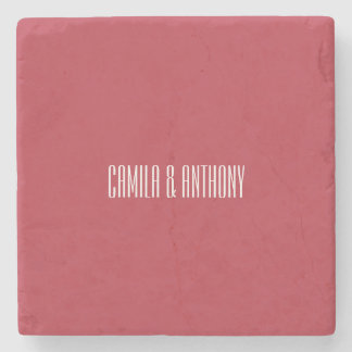 Red Wedding Stone Coaster