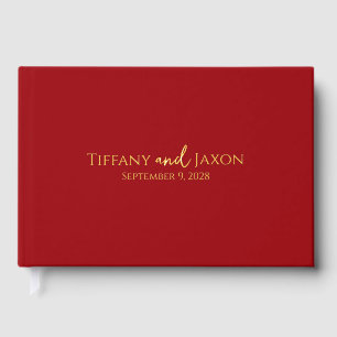 Red Wedding With Real Guest Book