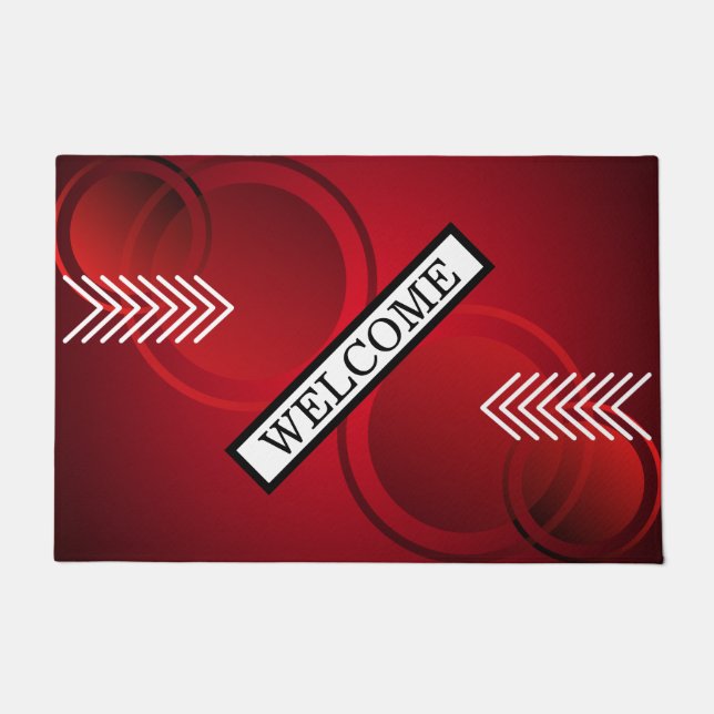 RED WELCOME DOORMAT (Front)