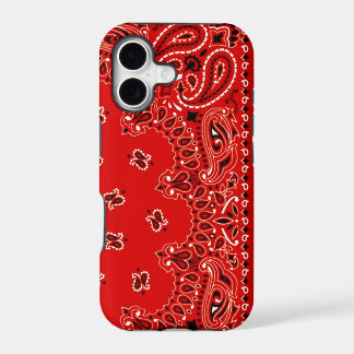 Red Western Bandana Scarf Fabric Wrap