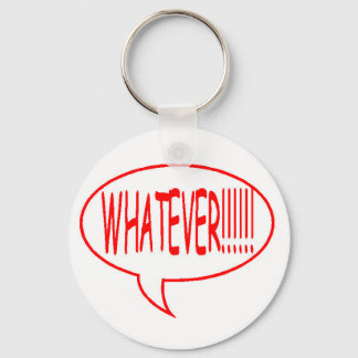 Red Whatever Speech Bubble Keychain
