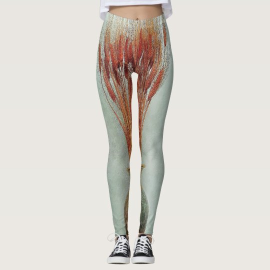 Red wheat by rafi talby Leggings