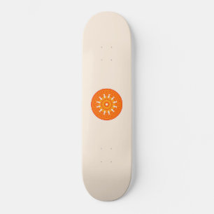 Red Wheel of Dharma (Buddhist Art) Skateboard