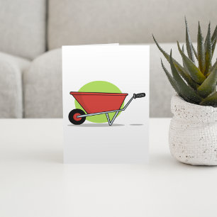 Red Wheelbarrow Garden Cart Card