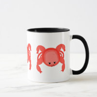 Red Whimsical Crabs Beady Eyes