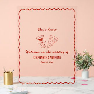 Red Whimsical Frame That's Amore Italien Mariage