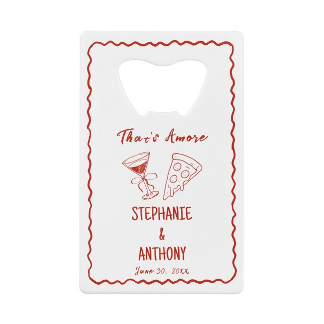 Red Whimsical Frame That's Amore Italien Mariage (Devant)