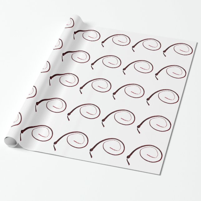 RED WHIP WRAPPING PAPER (Unrolled)