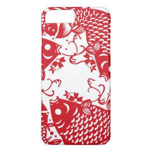 Red Whirling Koi Carp Fish Group iPhone iPhone 8 Plus/7 Plus Case