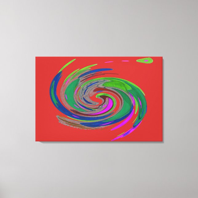 Red Whirlwind Fine Art Canvas Print (Front)