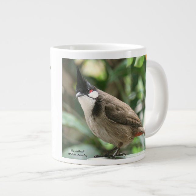 Red-Whiskered Bulbul 20 oz. Mug by RoseWrites (Front Right)
