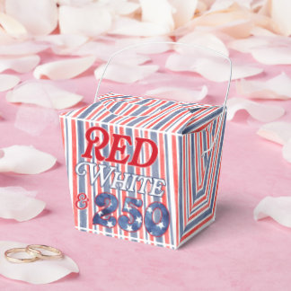 Red White & 250 Favor Box