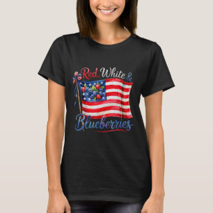 Red White & Blueberries Coquette Flag Bow Men T-Shirt