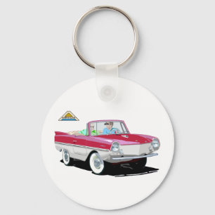 Red-White Amphicar Keychain