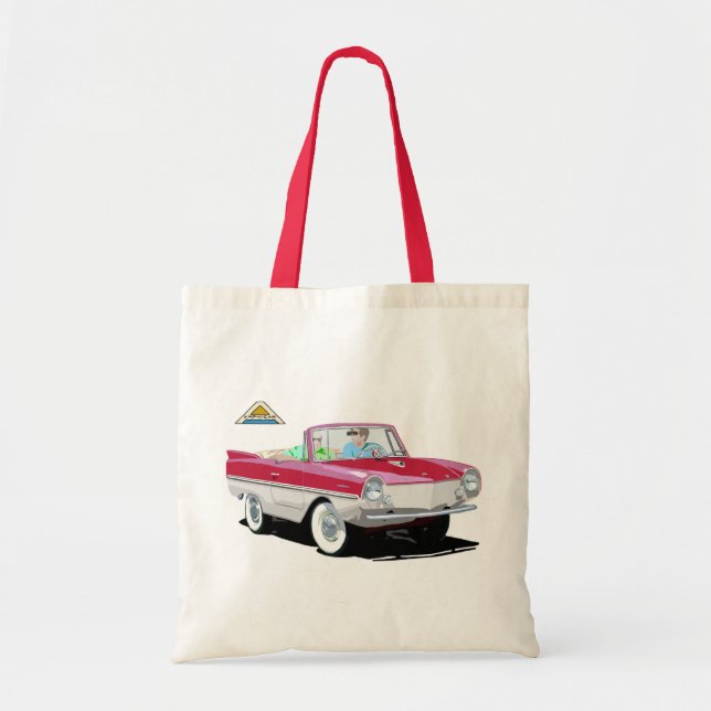 Red-White Amphicar Tote Bag (Front)