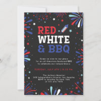 Red white and BBQ 4th july patriotic fireworks