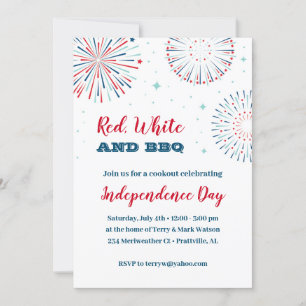 Red, White and BBQ Invitation