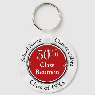 Red White and Black, 50th Class Reunion Souvenirs, Keychain