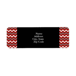 Red, White and Black Chevron Pattern