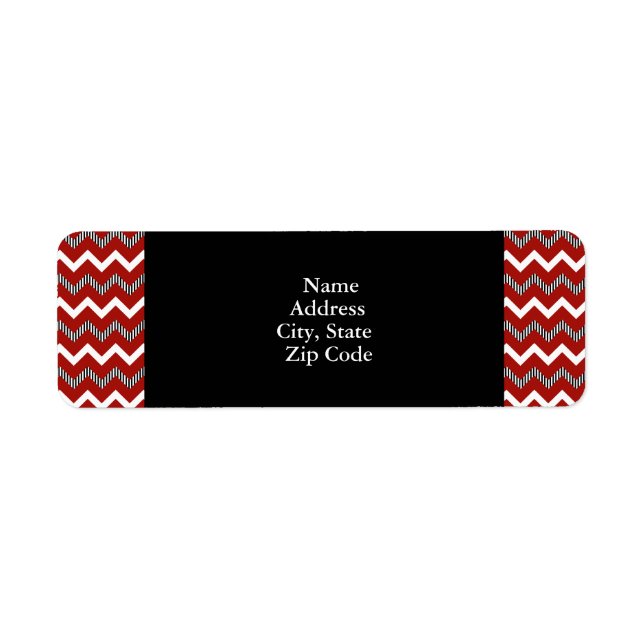Red, White and Black Chevron Pattern (Front)