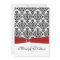 Red, White and Black Damask II Wedding Invitation
