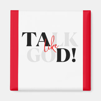 Red, white and black magnet