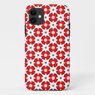 Red White and Black pattern   iPhone 11 Case