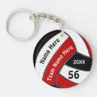 Red, White and Black Personalized Volleyball Gifts